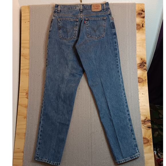 Levis 550 Y2K Jeans Womens 12L 31X33 Blue Fade Relaxed Taper Street Casual Tall - Picture 10 of 16